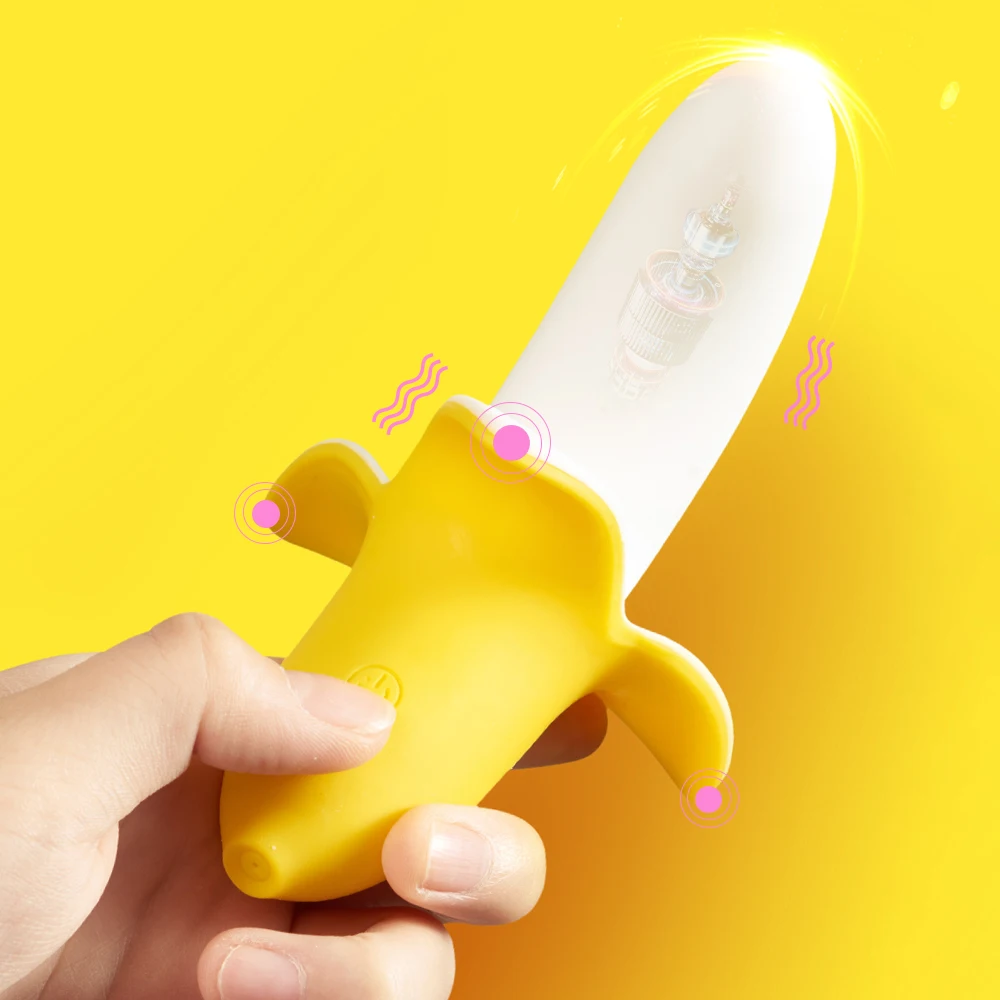 Zdjęcie produktu z kategorii wibratorów łechtaczkowych - Banana-shaped Clitoral Vibrator G-spot Vaginal