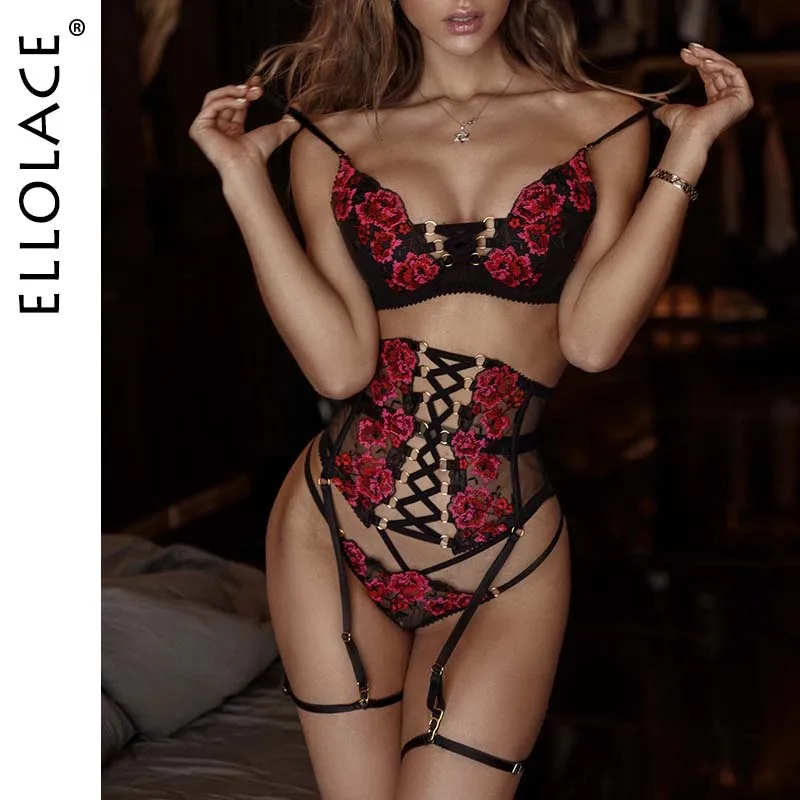 Zdjęcie produktu z kategorii bielizna erotyczna - Ellolace Sensual Lingerie Sexy Embroidery