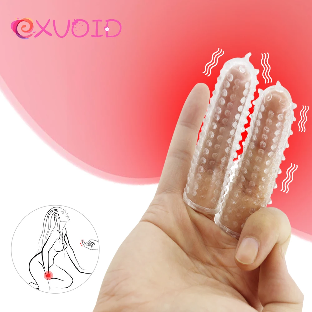 Zdjęcie produktu z kategorii wibratorów na palec - EXVOID Double Finger Sleeve Adult