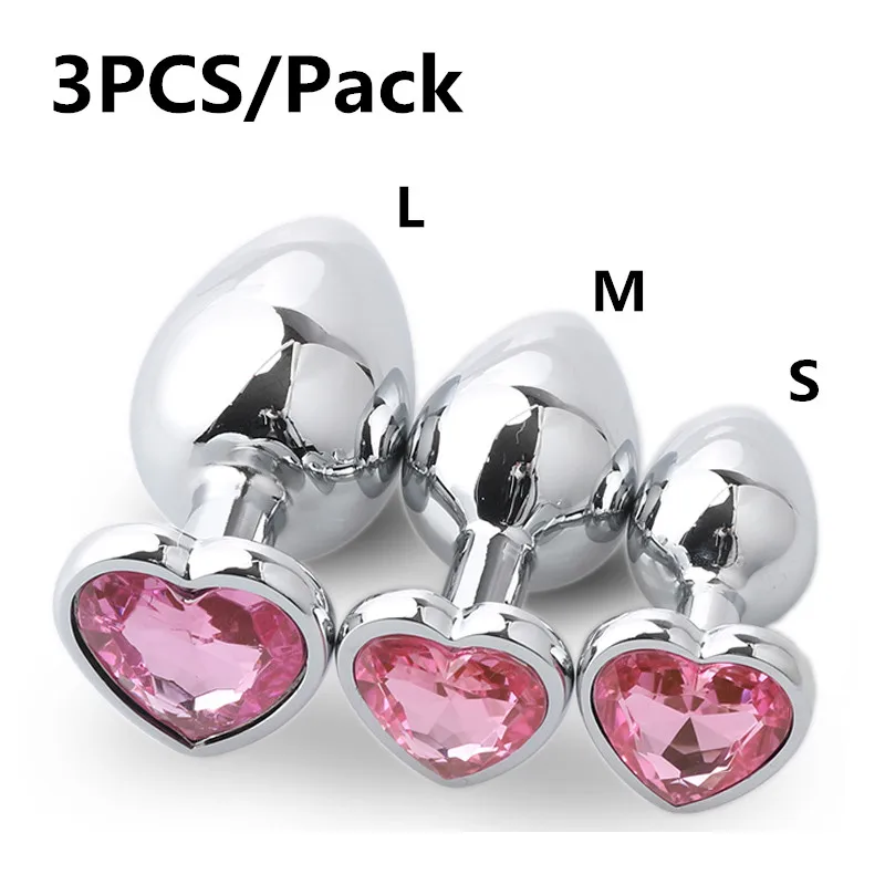 Zdjęcie produktu z kategorii korków analnych - Anal Plug Heart 3 Sizes