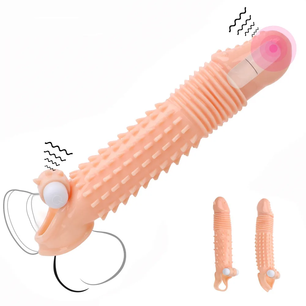 Zdjęcie produktu z kategorii nakładek na penisa - Reusable Cock Sleeve Penis Enlargement