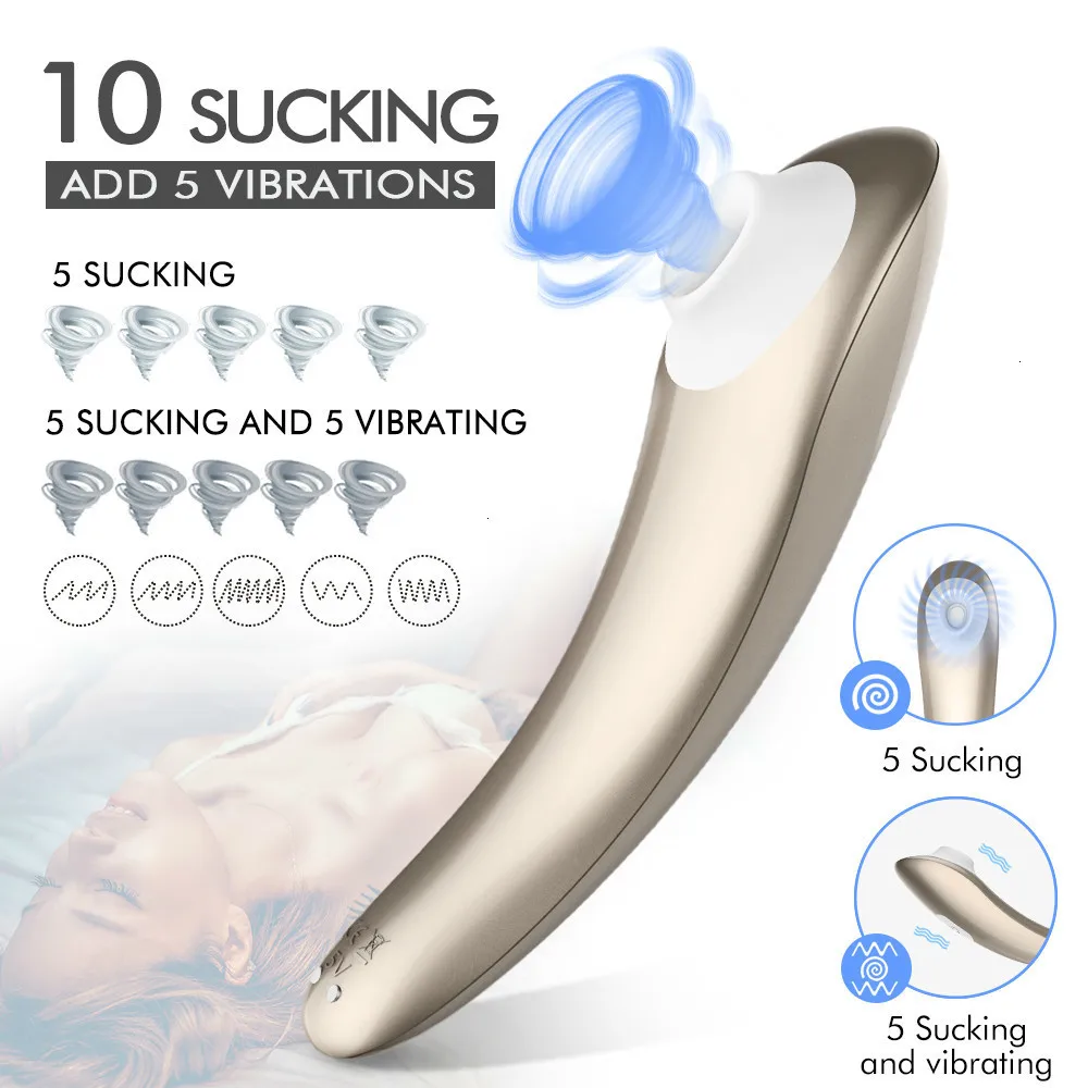 Zdjęcie produktu z kategorii wibratorów dla par - Clitoris Stimulator 10 Suction Powerful