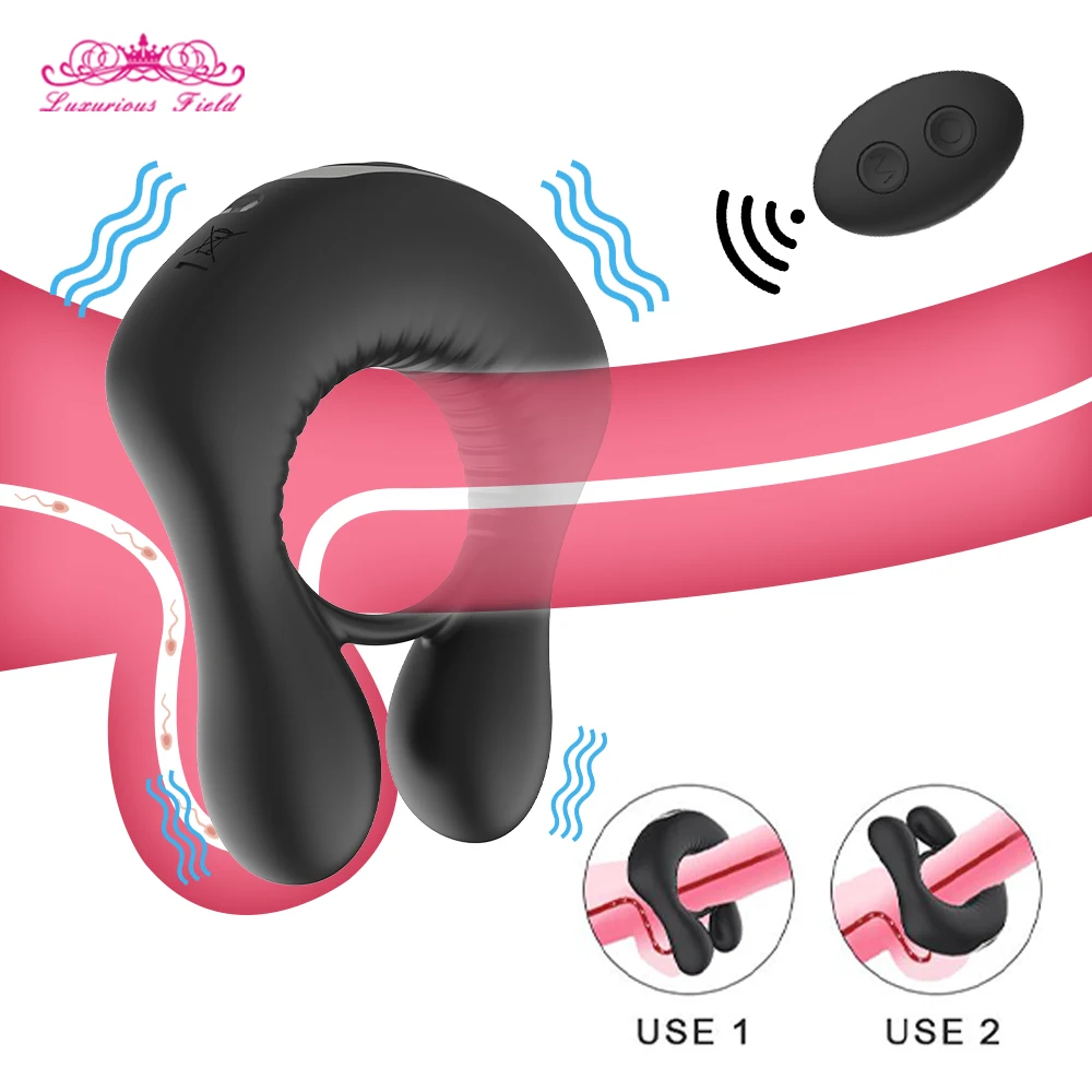 Zdjęcie produktu z kategorii wibratorów luksusowych - 10 Mode Penis Vibrating Ring