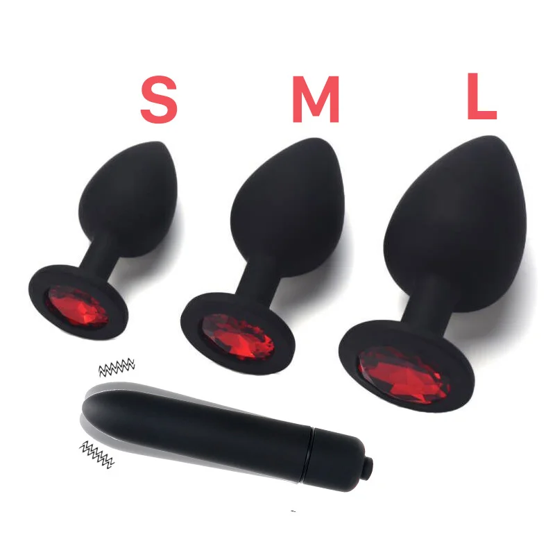 Zdjęcie produktu z kategorii wibratorów i stymulatorów - Adult Silicone Anal Plug Dildos