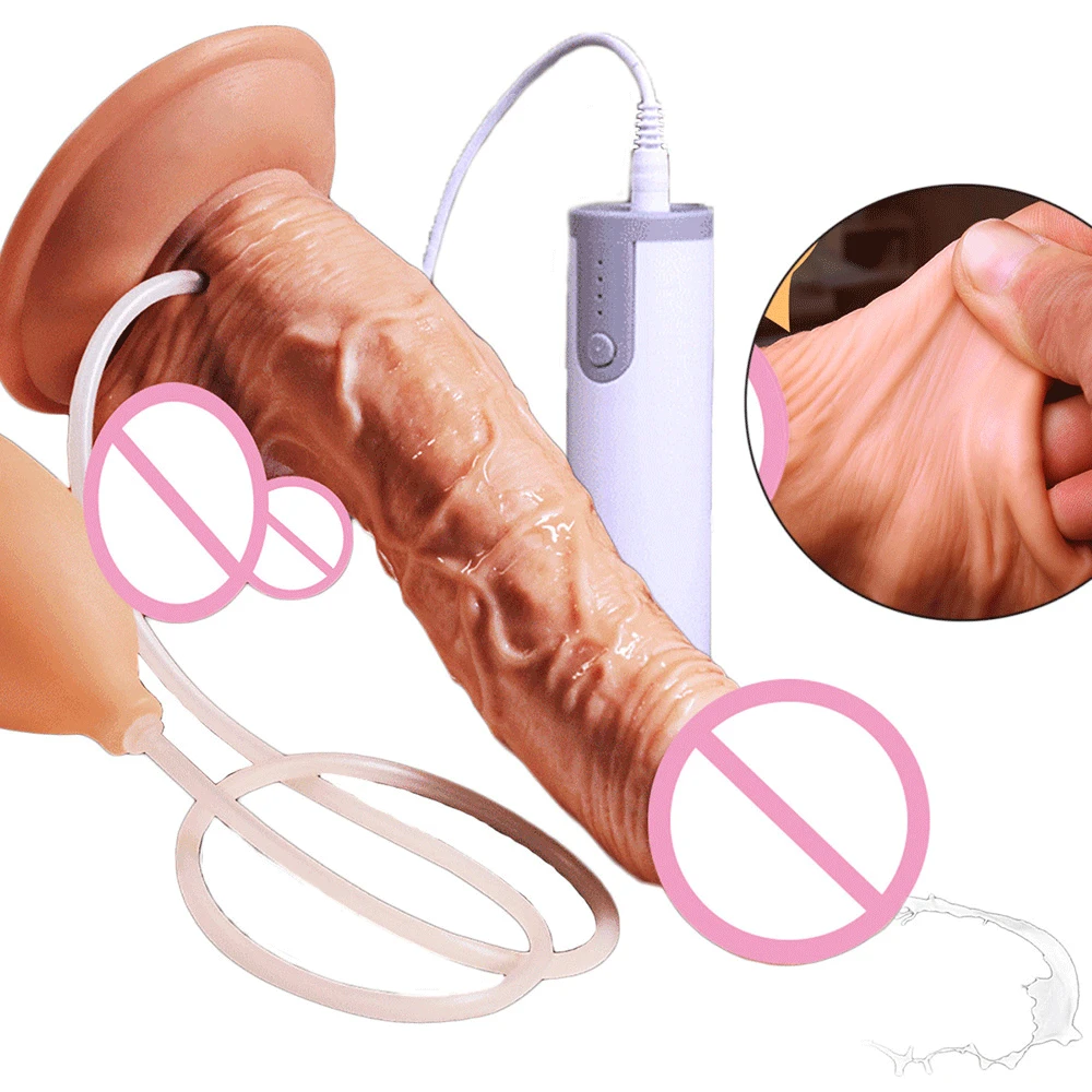 Zdjęcie produktu z kategorii dilda realistyczne - New Female Masturbator Vibrating Ejaculating