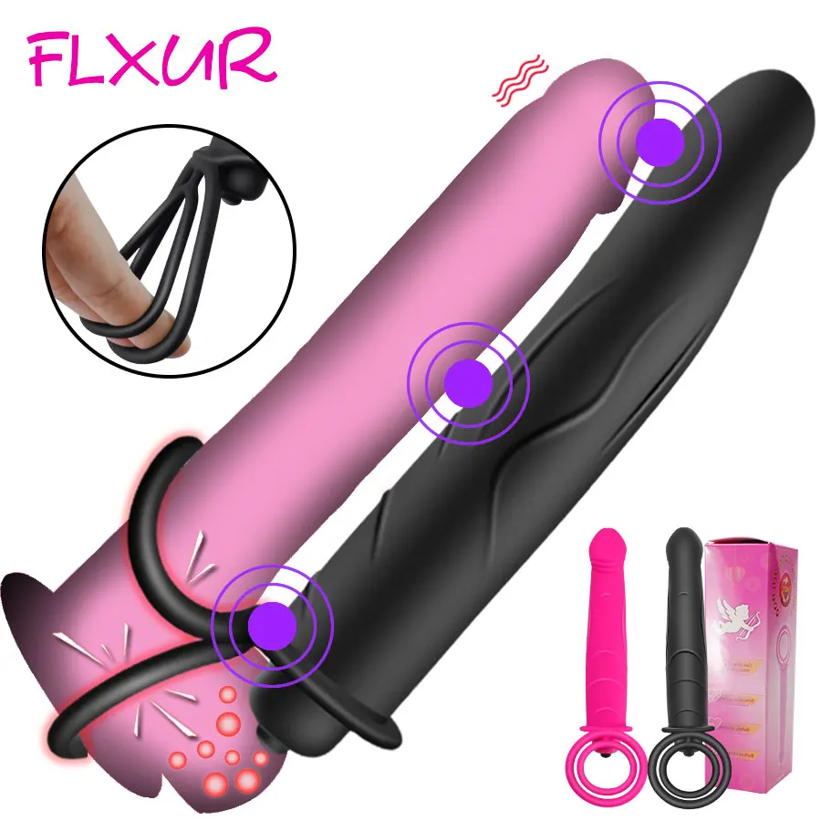 Zdjęcie produktu z kategorii wibratorów punktu G - FLXUR Double Penetration Vibrator Sex