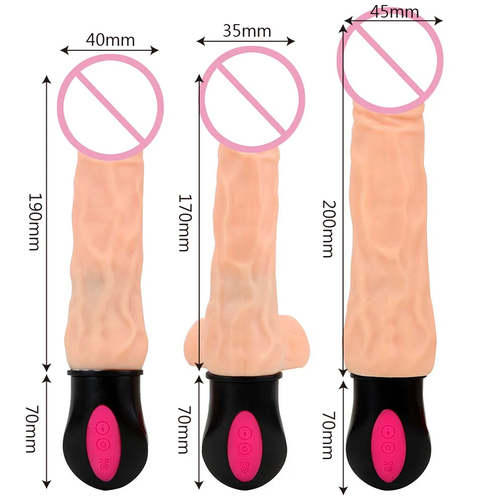 Zdjęcie produktu z kategorii wibratorów realistycznych - Heating Female Masturbation Sex Toys