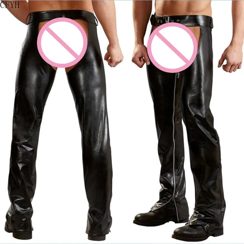 Zdjęcie produktu z kategorii odzieży erotycznej dla mężczyzn - Sexy Men PU Leather Open