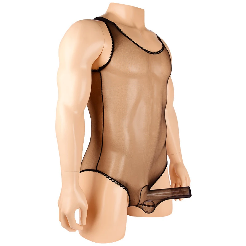Zdjęcie produktu z kategorii odzieży erotycznej dla mężczyzn - Male Sexy Lingerie Sheer Mesh