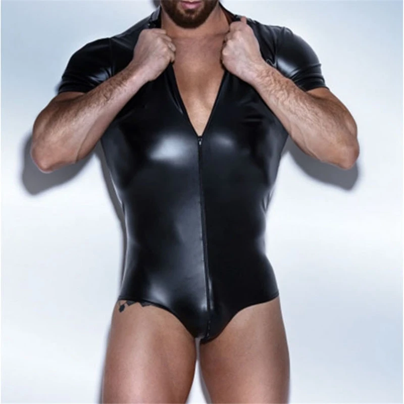 Zdjęcie produktu z kategorii odzieży erotycznej dla mężczyzn - New Men Sexy wetlook Faux