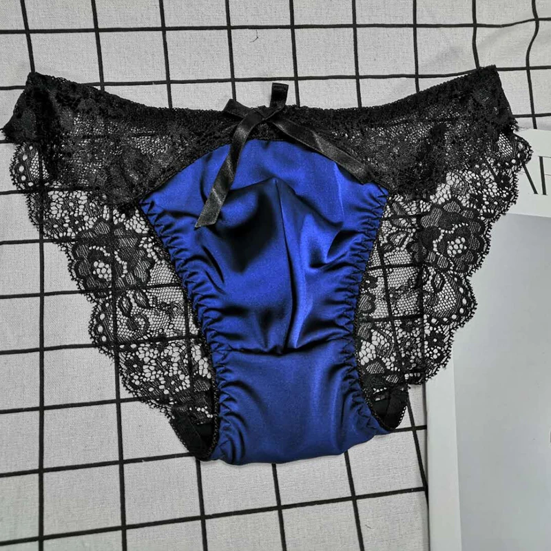 Zdjęcie produktu z kategorii zabawek erotycznych dla gejów - Men Satin Underwear Sexy Sissy