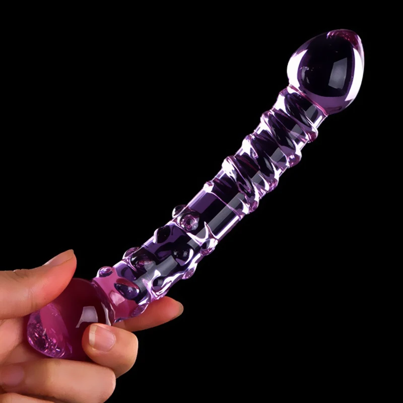 Zdjęcie produktu z kategorii dilda - Double Ended Crystal Purple Pyrex