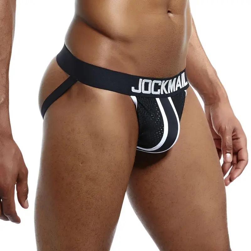 Zdjęcie produktu z kategorii zabawek erotycznych dla gejów - JOCKMAIL Brand Mesh Men Jockstraps