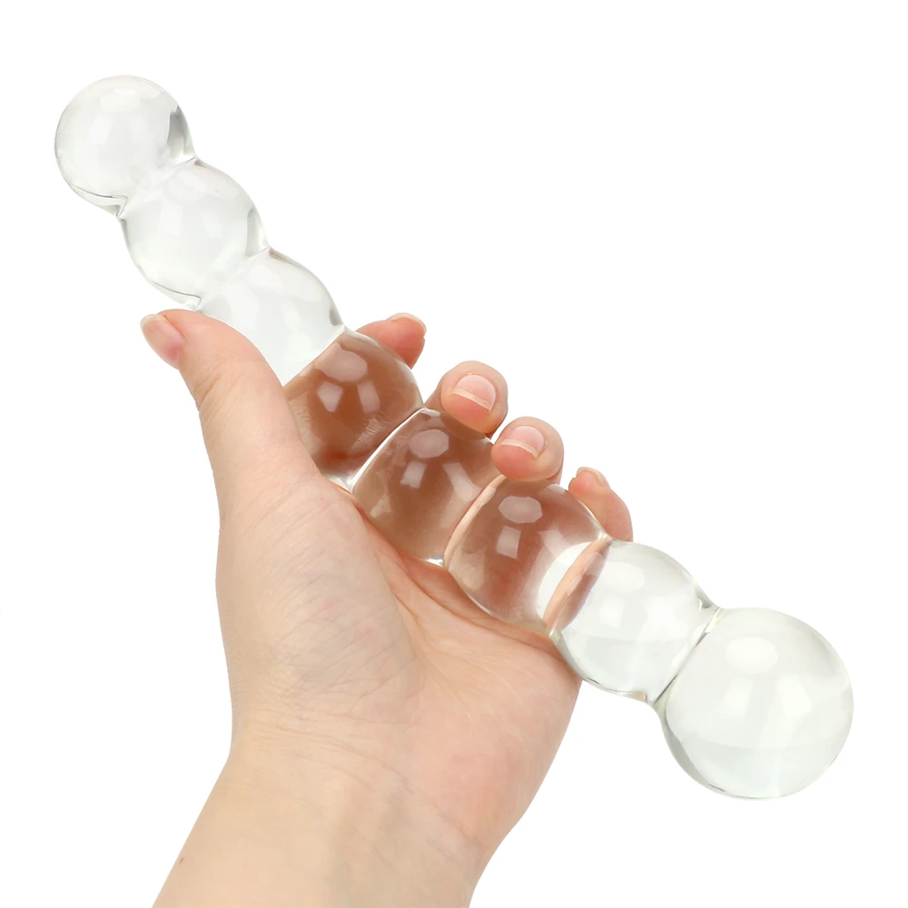Zdjęcie produktu z kategorii korków analnych - 27-37mm Glass Anal Beads Butt