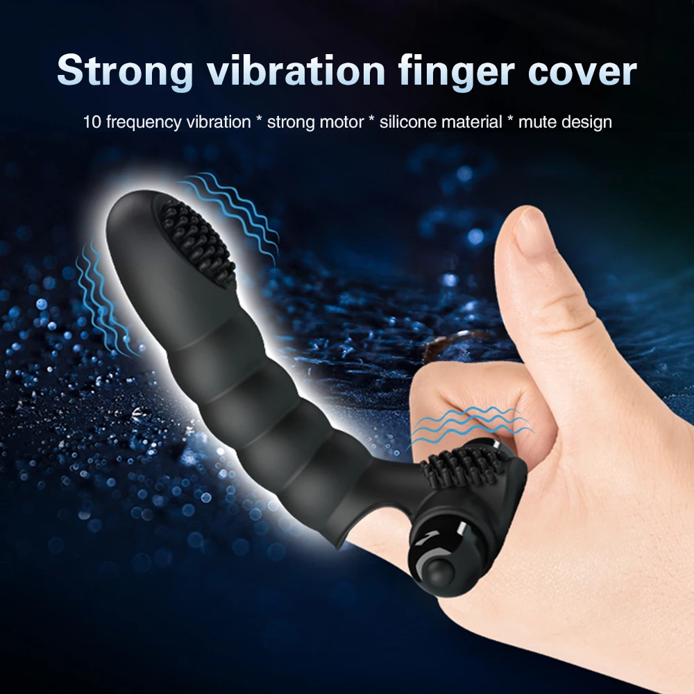 Zdjęcie produktu z kategorii wibratorów punktu G - Dildo Vibrator Finger Sleeve G
