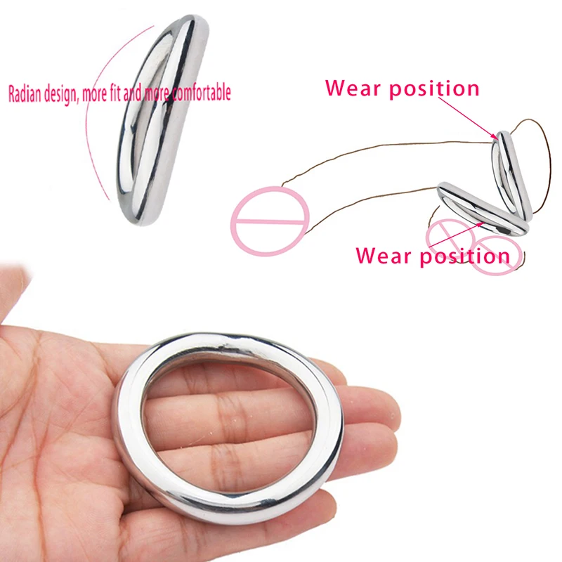 Zdjęcie produktu z kategorii gadżetów BDSM - Metal Cock Ring Penis Bondage