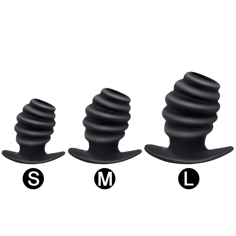 Zdjęcie produktu z kategorii zabawek erotycznych dla gejów - Hollow Anal Plug Spiral Butt
