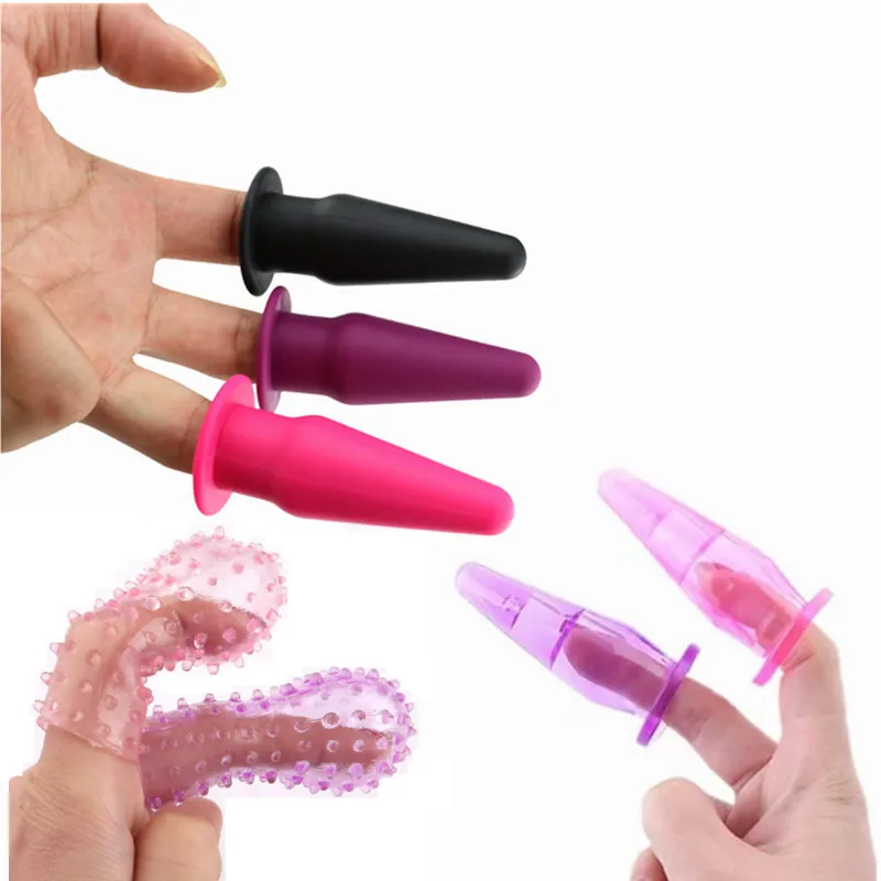 Zdjęcie produktu z kategorii korków analnych - Bdsm Silicone Finger Anal Sex