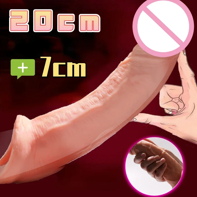 Zdjęcie produktu z kategorii nakładek na penisa - 20cm Penis Enlargement Sleeve Penis