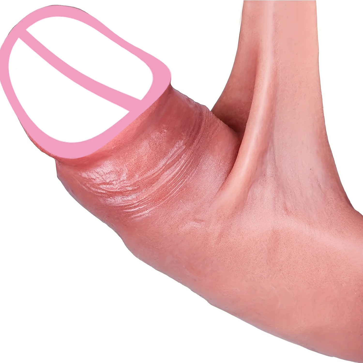 Zdjęcie produktu z kategorii dilda realistyczne - Realistic Dildo Soft Sliding Foreskin