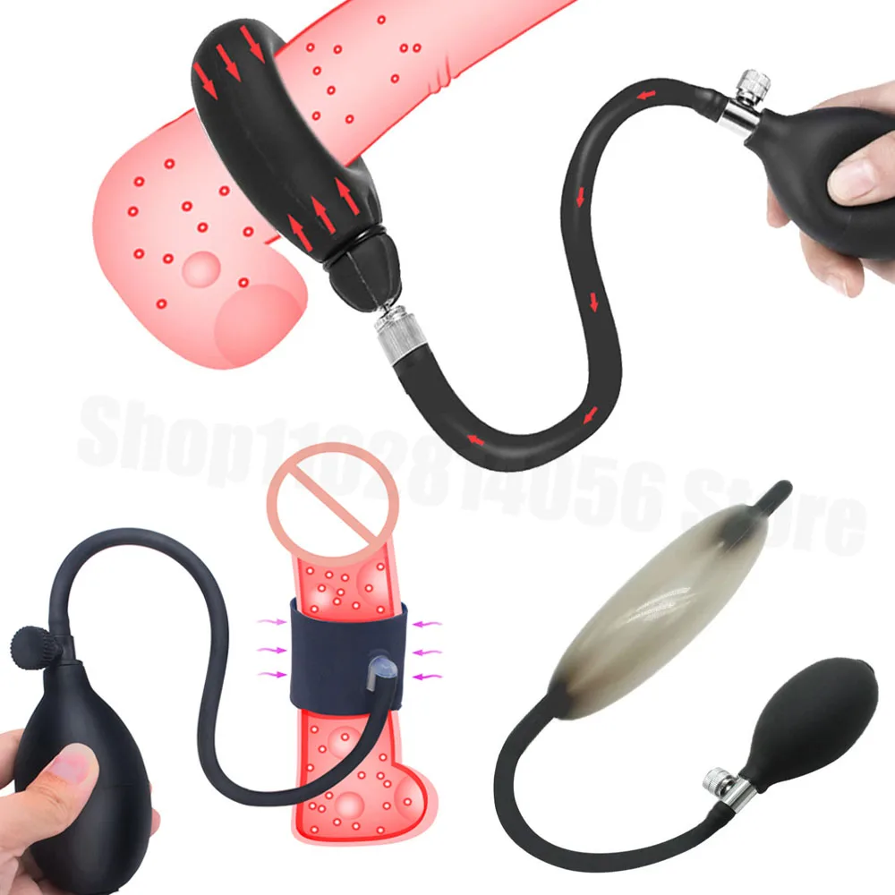 Zdjęcie produktu z kategorii gadżetów BDSM - Inflatable Penis Ring Delay Ejaculation
