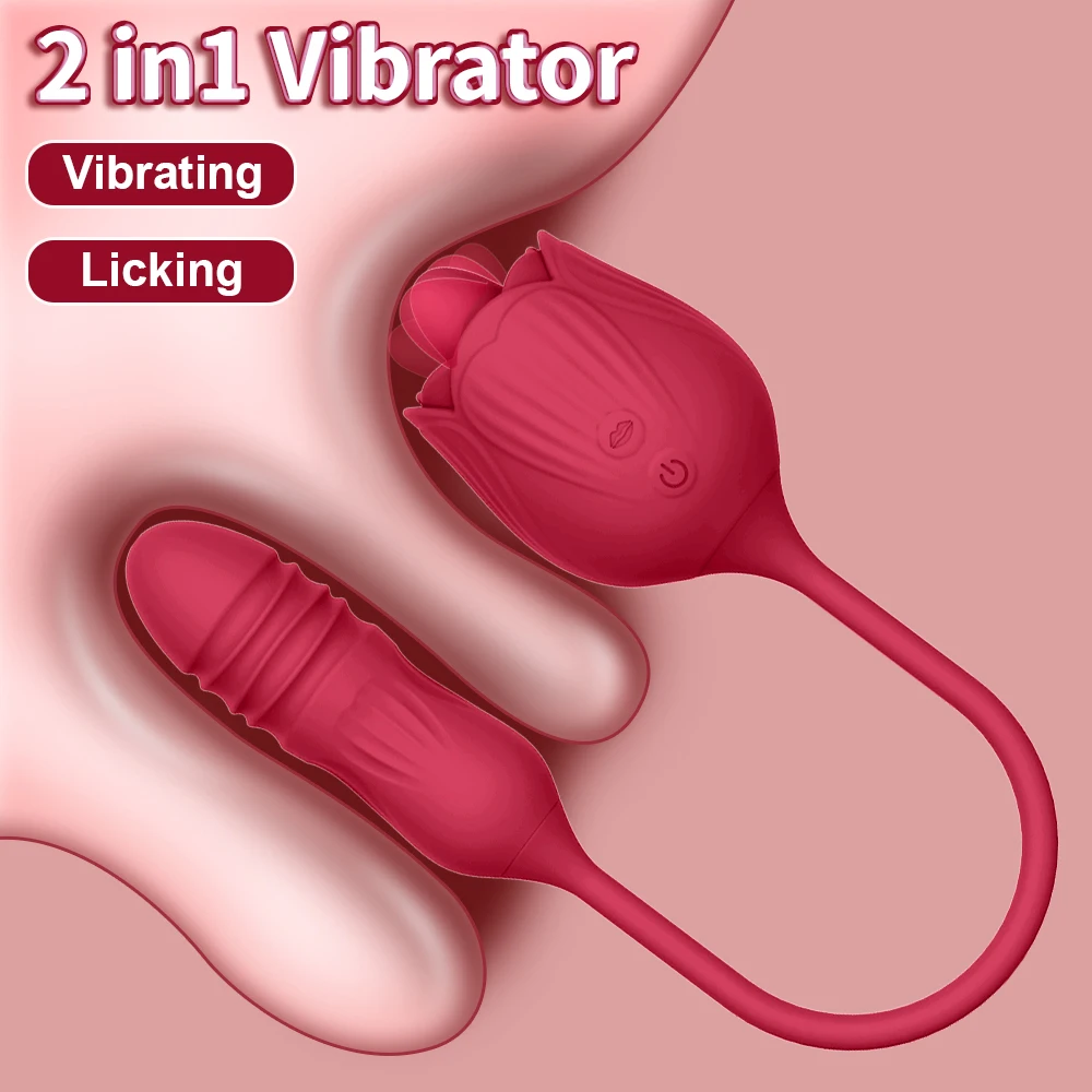 Zdjęcie produktu z kategorii wibratorów punktu G - Rose-Toy Dildo Thrusting Vibrator for