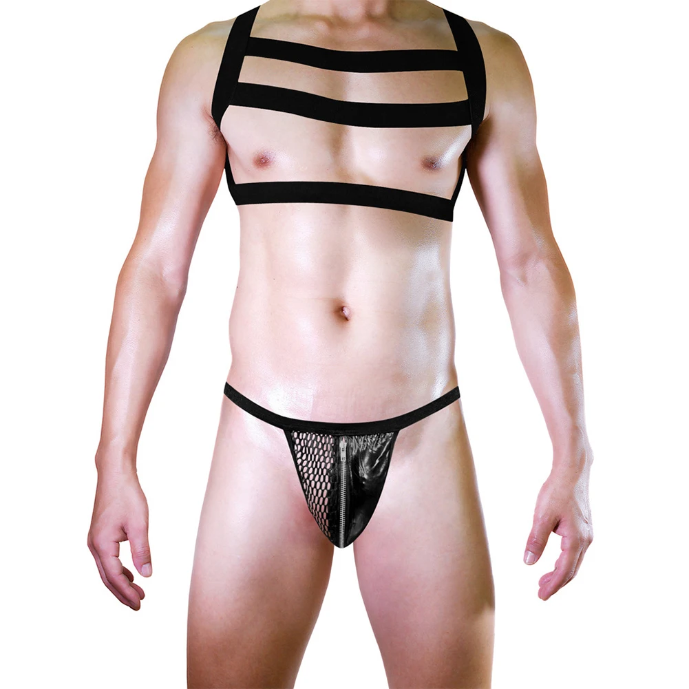 Zdjęcie produktu z kategorii odzieży erotycznej dla mężczyzn - Sexy Men Sissy Body Chest
