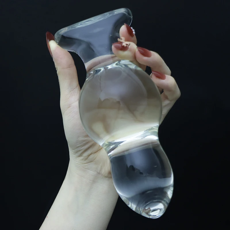 Zdjęcie produktu z kategorii korków analnych - Two Beads Glass Anal Plug