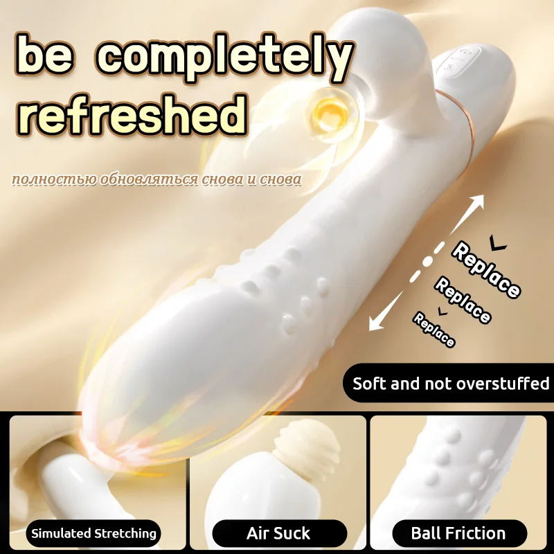 Zdjęcie produktu z kategorii wibratorów pchających - telescopic bead vibrator female adult