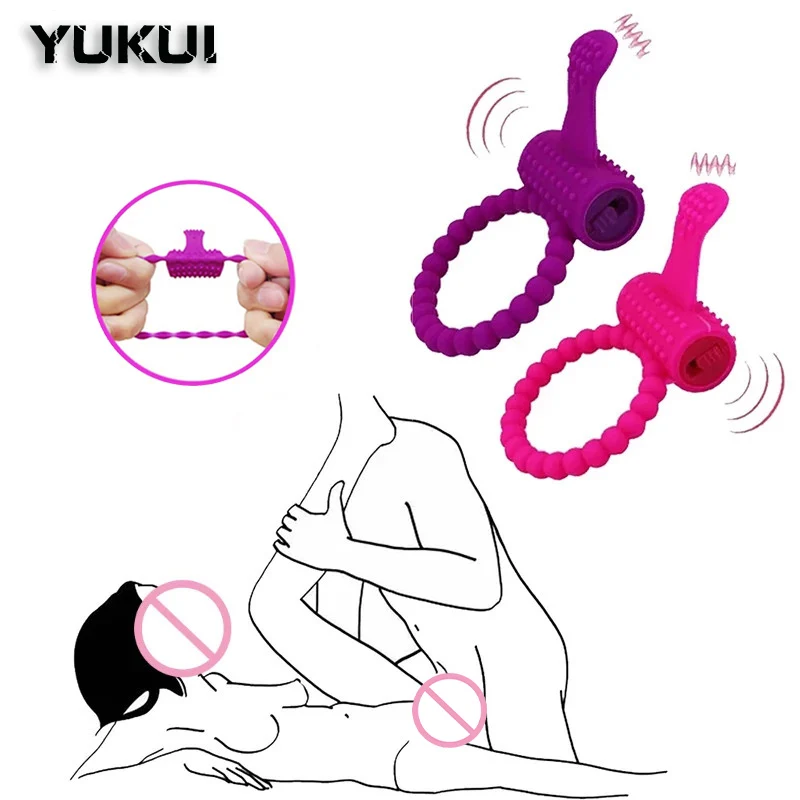 Zdjęcie produktu z kategorii wibratorów dla par - Penis Ring Vibrator Sex Toys