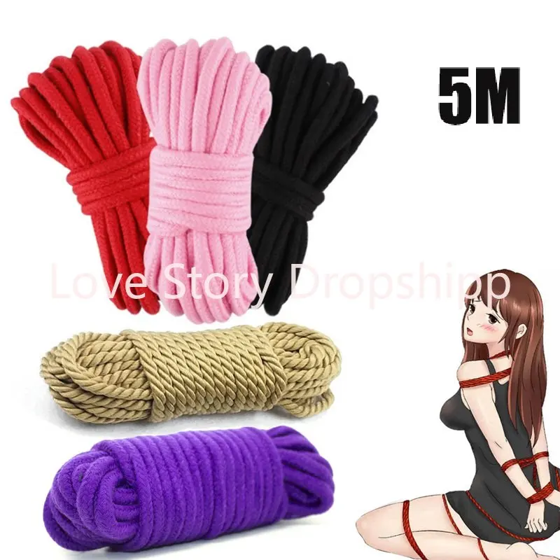 Zdjęcie produktu z kategorii gadżetów BDSM - 5M Thicken Sex Cotton Rope