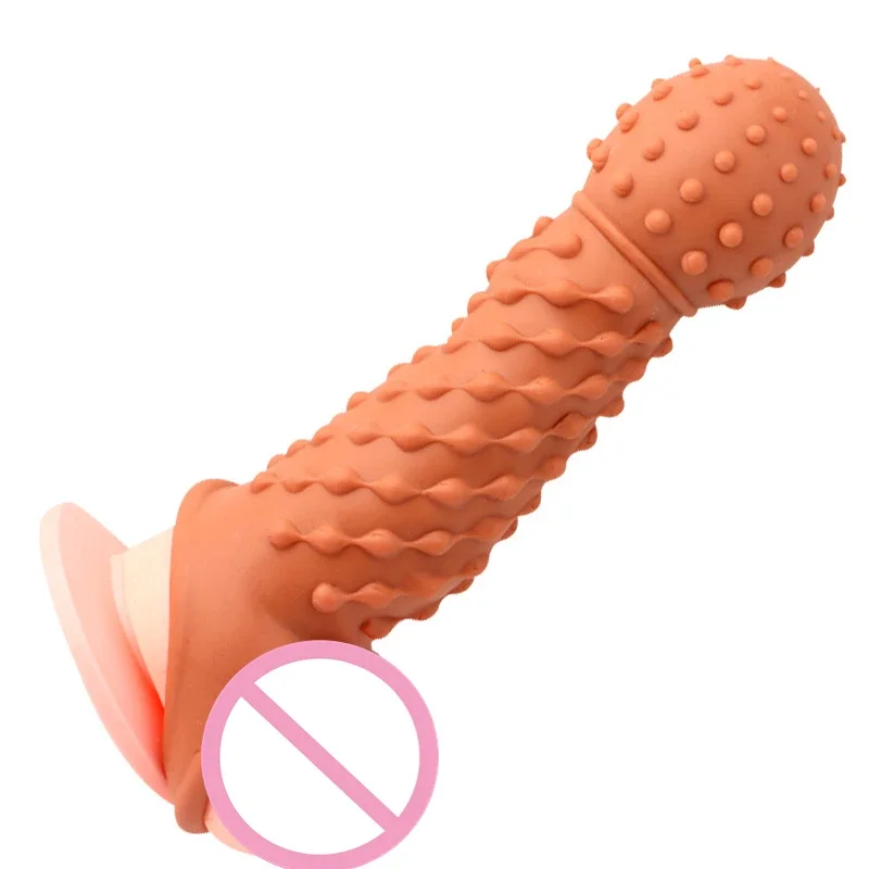 Zdjęcie produktu z kategorii nakładek na penisa - Reusable Condom for Sexual Pleasure