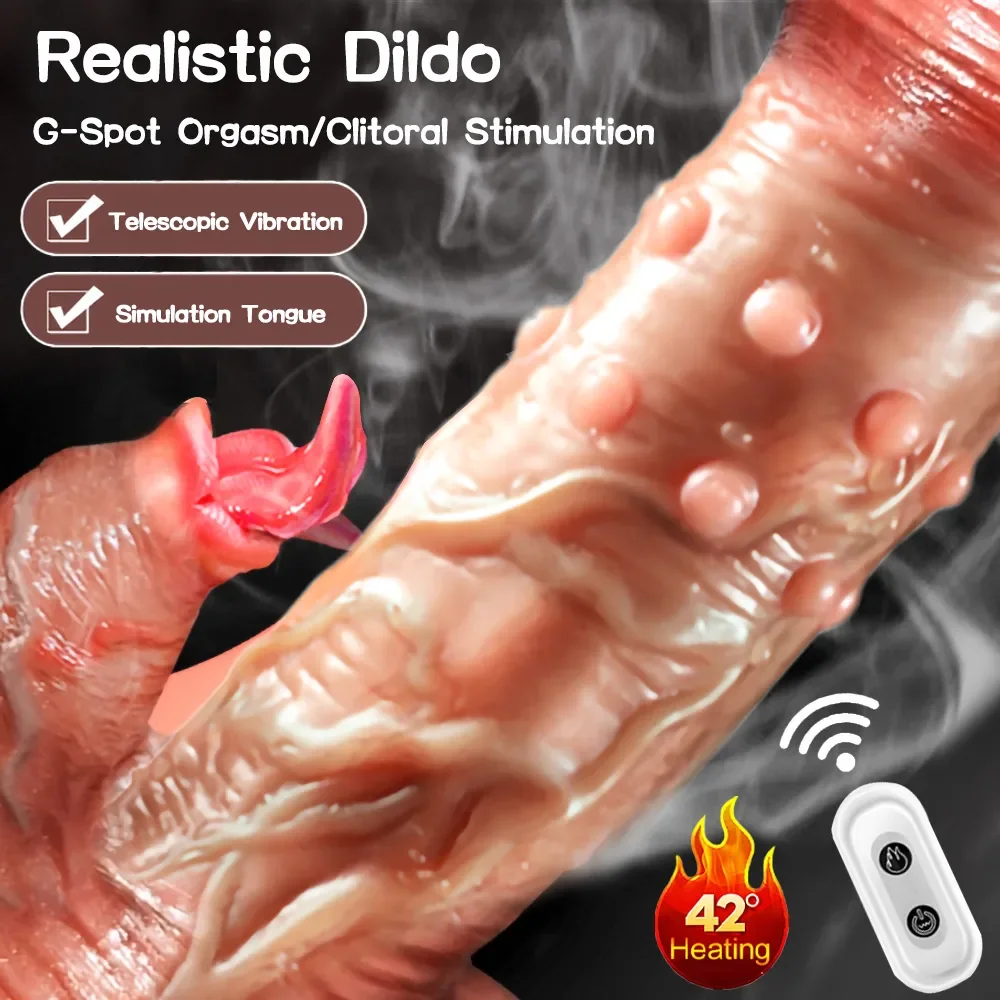 Zdjęcie produktu z kategorii wibratorów realistycznych - Bump Big Dildo Vibrator Tongue