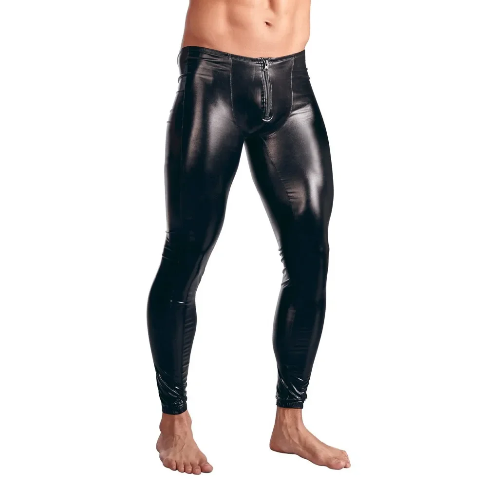 Zdjęcie produktu z kategorii odzieży erotycznej dla mężczyzn - Sexy Open Crotch Skinny Trousers