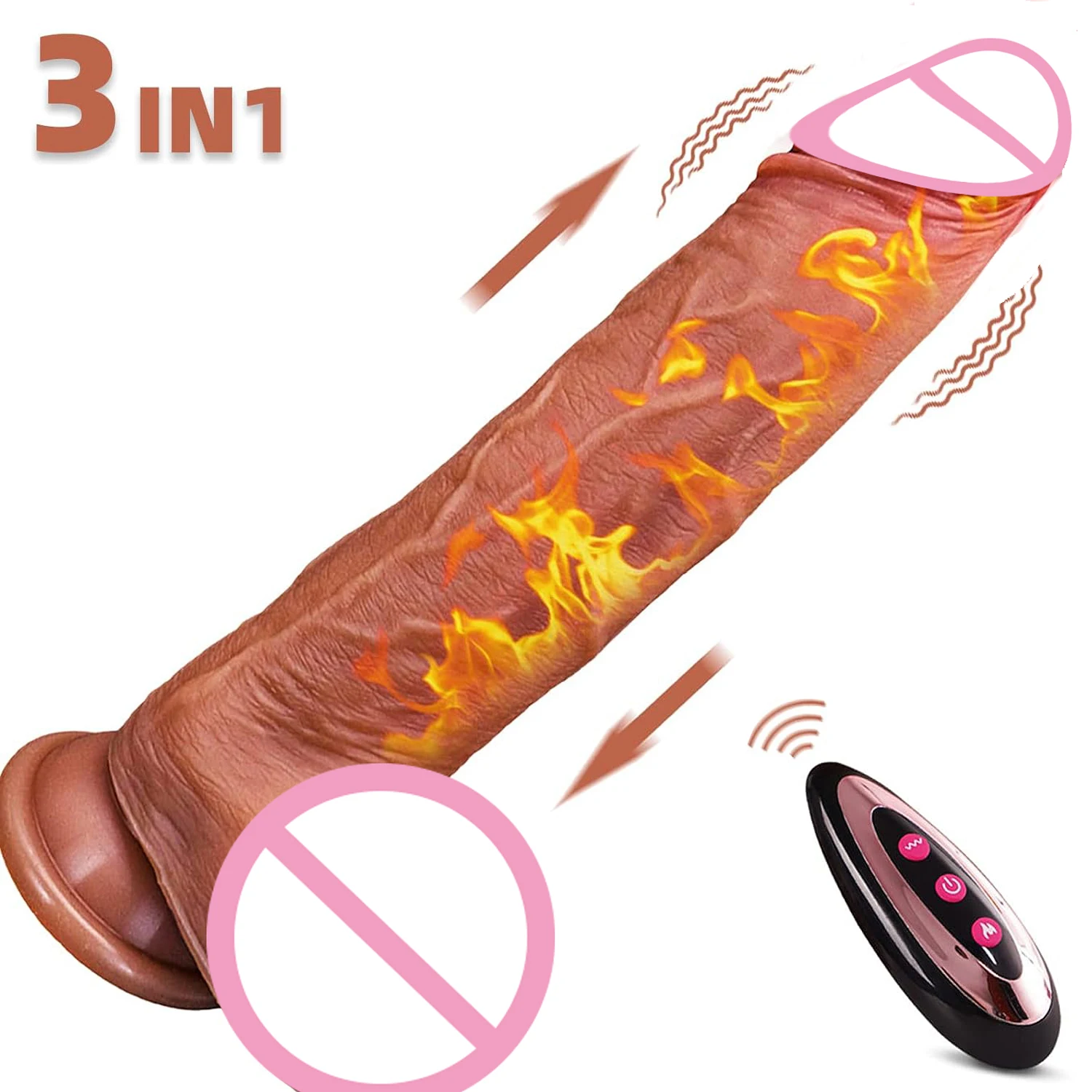 Zdjęcie produktu z kategorii wibratorów punktu G - Realistic Dildo Vibrator for Women