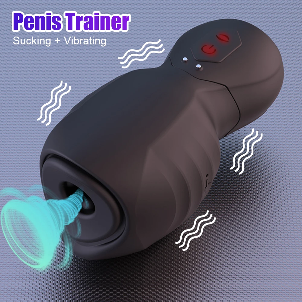 Zdjęcie produktu z kategorii masturbatorów dla mężczyzn - 125mm Automatic Glans Sucking Vibrators