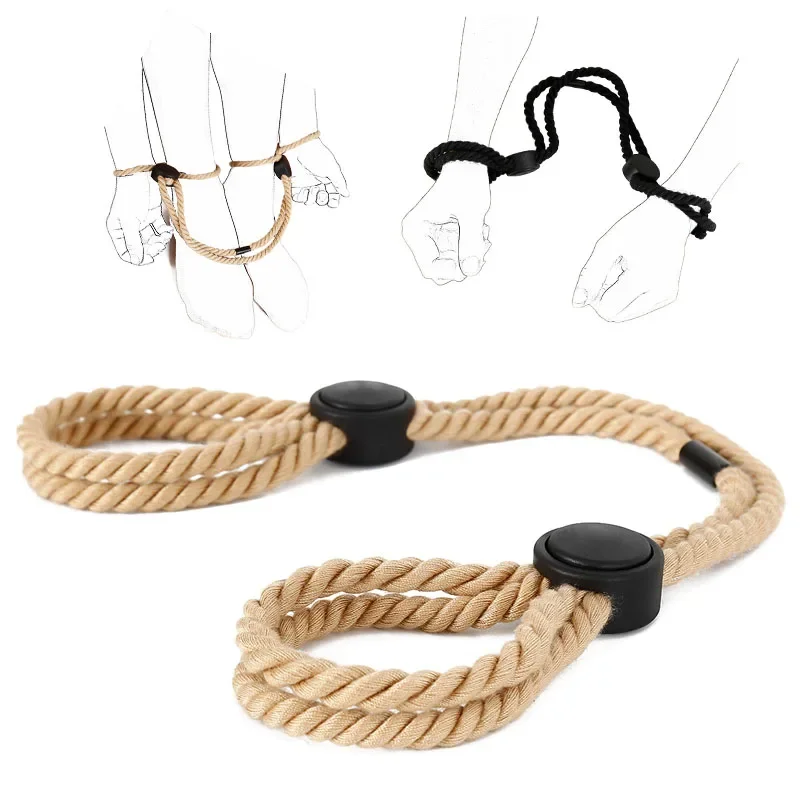Zdjęcie produktu z kategorii gadżetów BDSM - Cotton Rope Cuffs Handcuffs Ankle