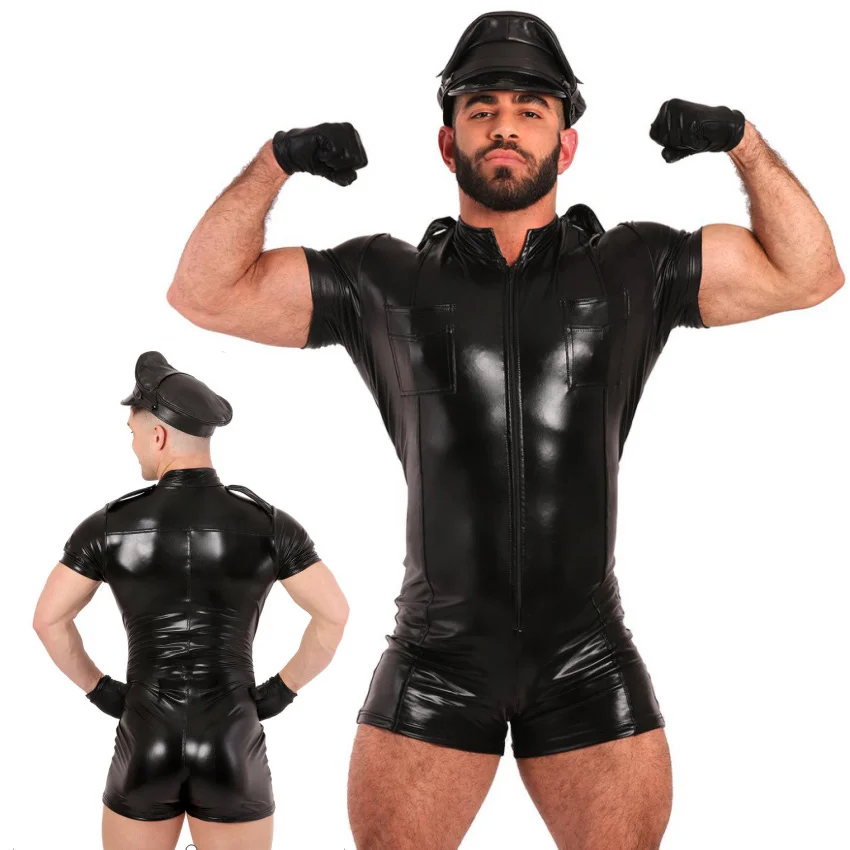 Zdjęcie produktu z kategorii zabawek erotycznych dla gejów - Sexy Man Leather Body Shaper