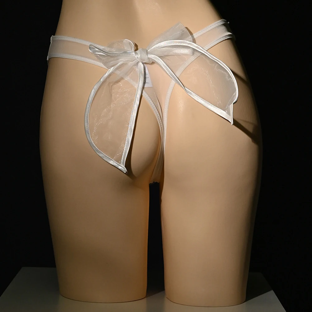 Zdjęcie produktu z kategorii odzieży erotycznej dla mężczyzn - Sexy Men Sissy Bow Panties