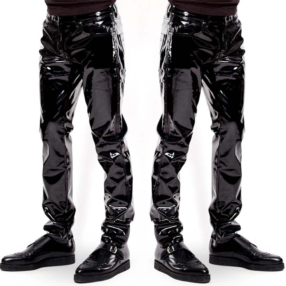 Zdjęcie produktu z kategorii odzieży erotycznej dla mężczyzn - Sexy Men Faux Leather PVC