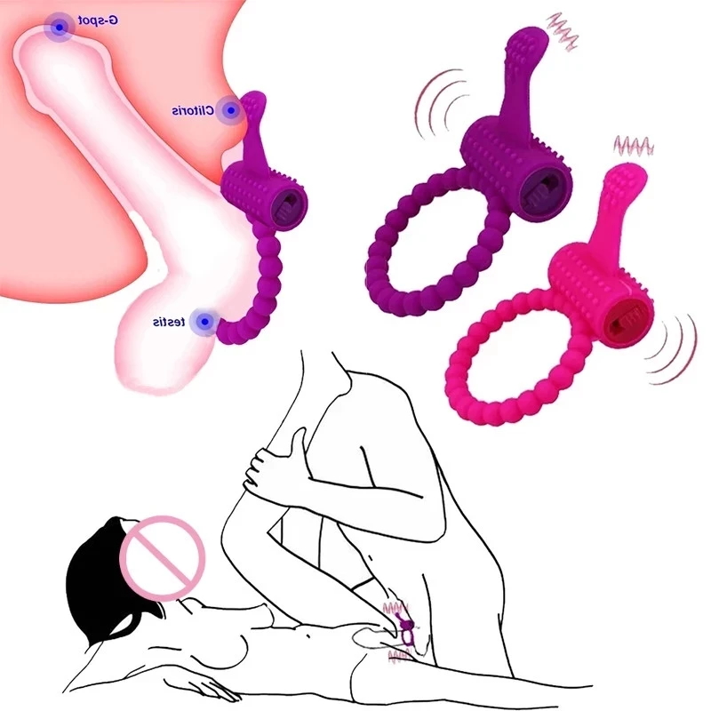 Zdjęcie produktu z kategorii pierścienie erekcyjne - Vibrating Penis Ring Sex Toys
