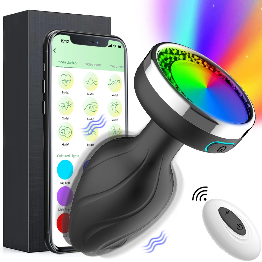 Zdjęcie produktu z kategorii korków analnych - LED Buttplug Wireless Remote Control