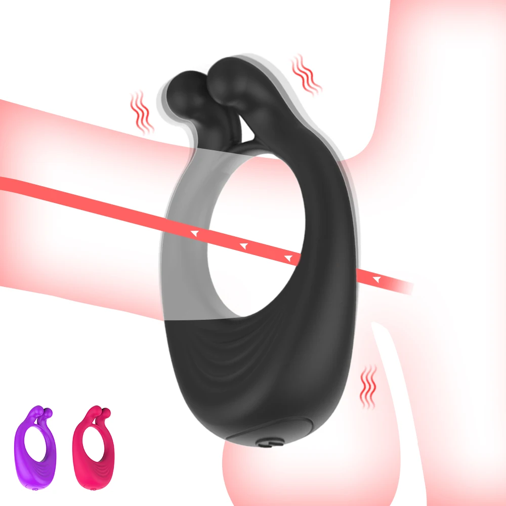 Zdjęcie produktu z kategorii pierścienie erekcyjne - Penis Ring Vibrating Clitoris Stimulator