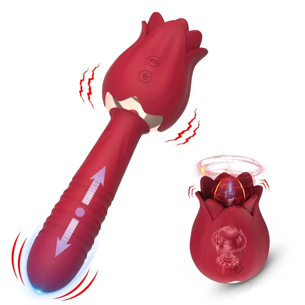 Zdjęcie produktu z kategorii wibratorów pchających - Rose Vagina Sucking Vibrator Intimate