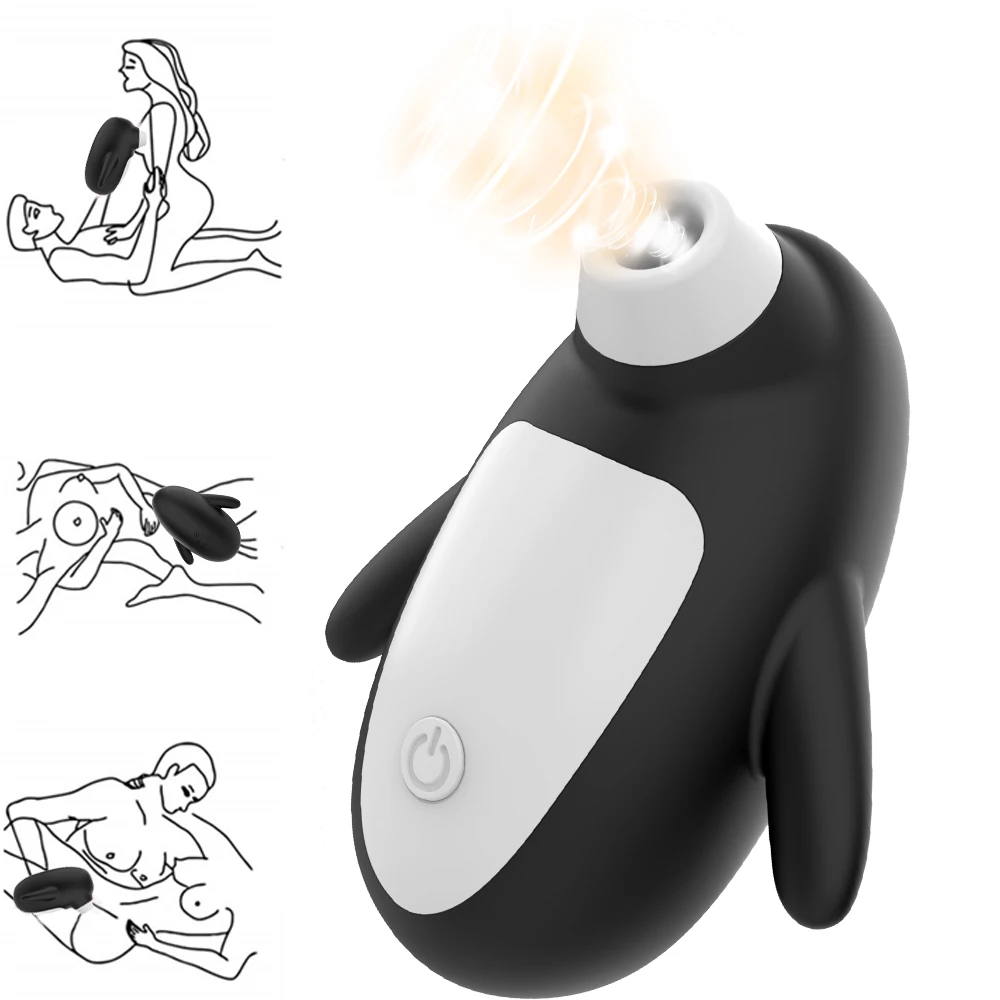 Zdjęcie produktu z kategorii wibratorów łechtaczkowych - Penguin Oral Sucking Vibrator for