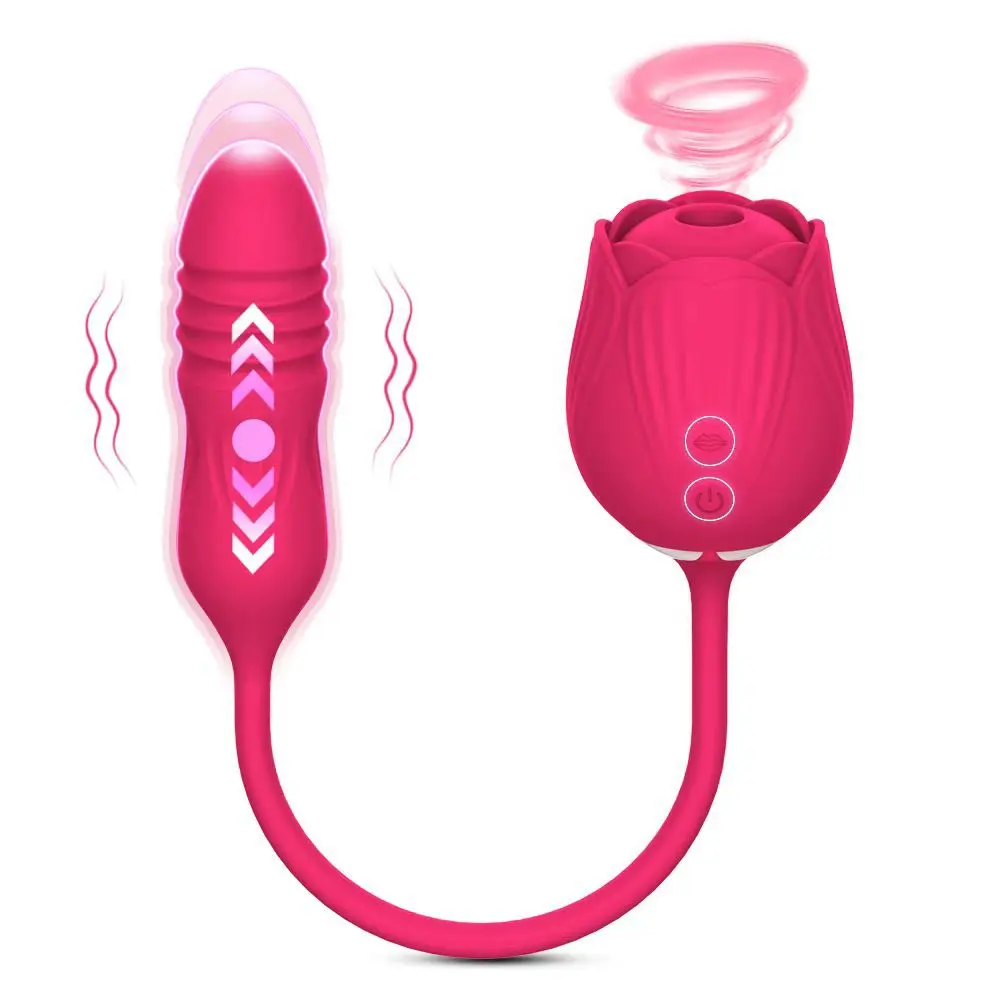 Zdjęcie produktu z kategorii wibratorów i stymulatorów - Rose Shape Vagina Sucking Vibrator