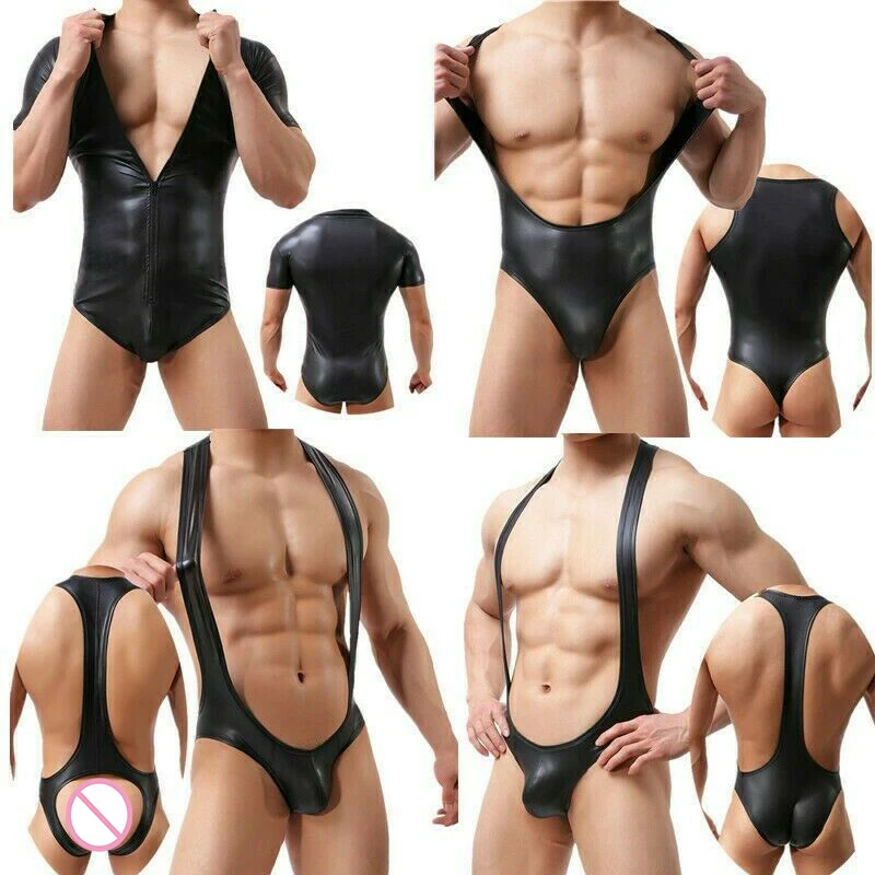 Zdjęcie produktu z kategorii zabawek erotycznych dla gejów - Mens Bodysuit Sexy One-piece Jumpsuits