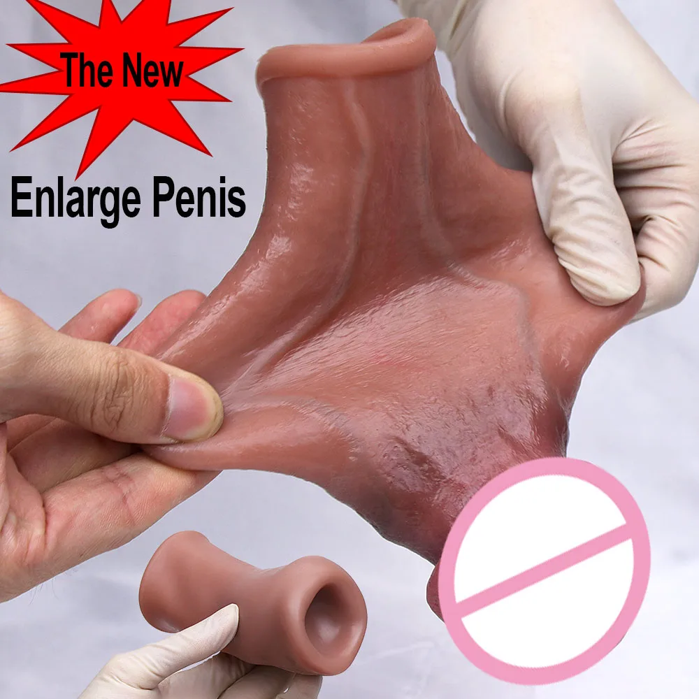 Zdjęcie produktu z kategorii nakładek na penisa - Men Penis Extender Sleeve Realistic