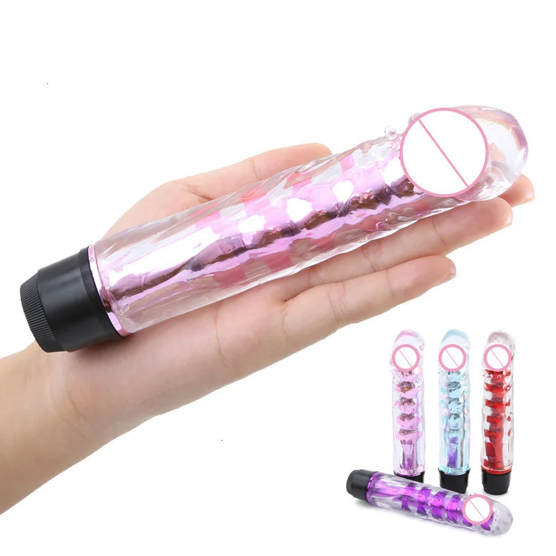 Zdjęcie produktu z kategorii wibrujące dilda - Jelly Dildo Vagina Vibrator Powerful