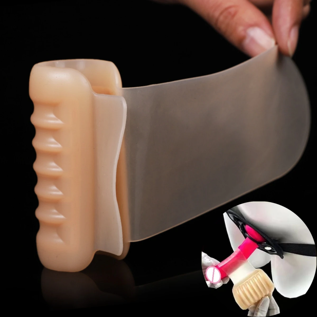 Zdjęcie produktu z kategorii nakładek na penisa - Penis Enlargement Sleeve Adjustable Cock